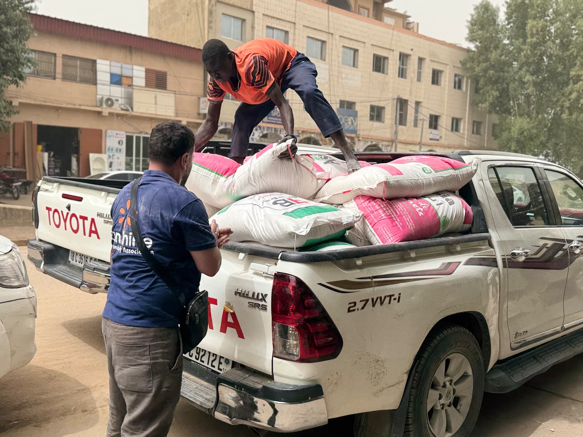 Verladung der Lebensmittel · N'Djamena